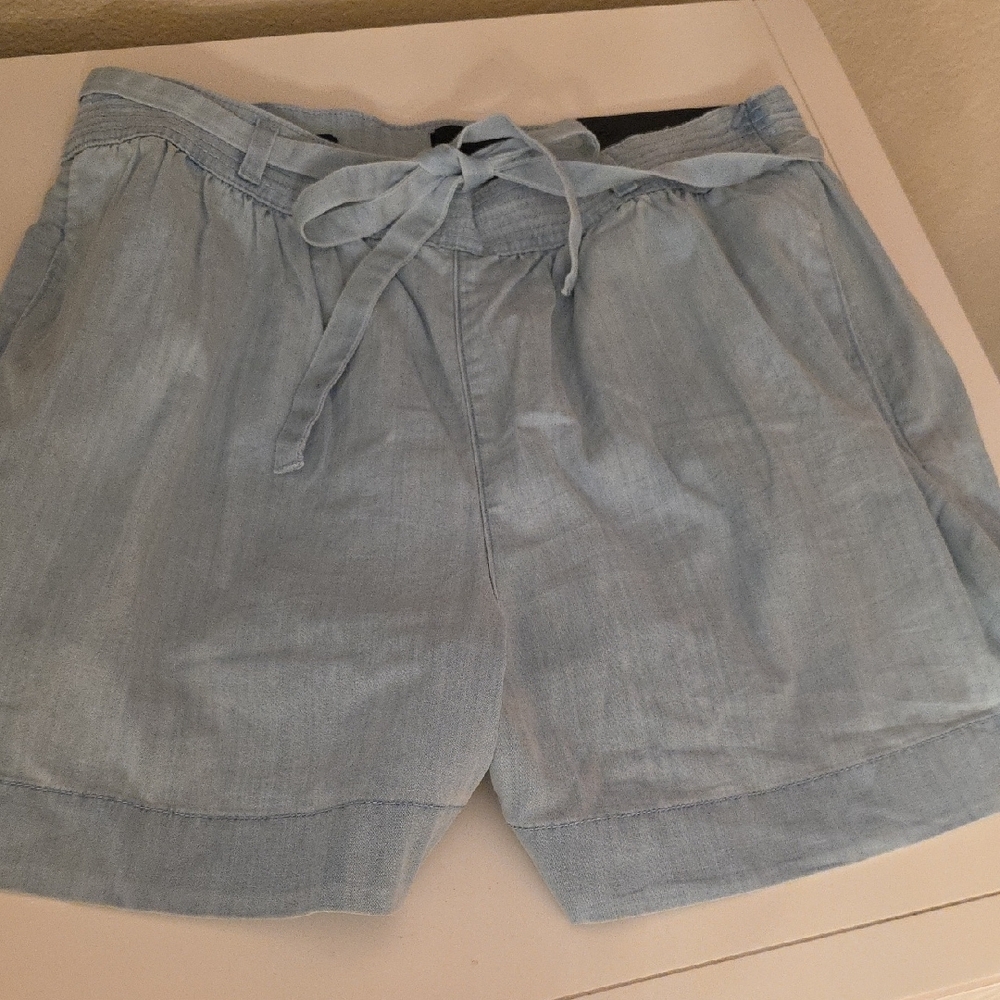 White House Black Market Blue High Waist Shorts with Airy Fabric